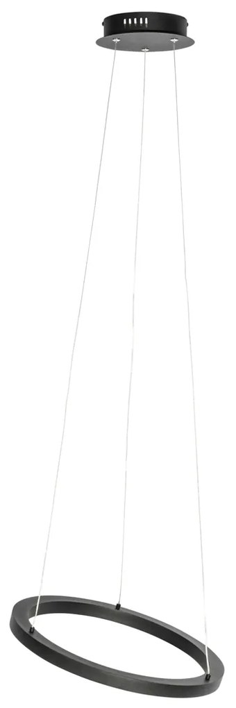 Hanglamp zwart 40cm incl. LED 3-staps dimbaar - Girello