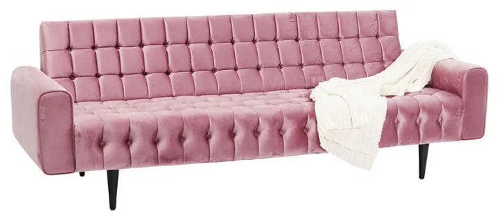 Kare Design Milchbar Retro Bank 3-zits Met Knopen Mauve