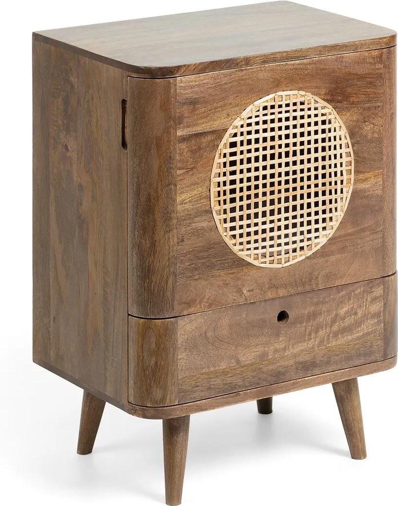 Kave Home Geraldine Bruin Houten Nachtkastje - 45x32x62cm.