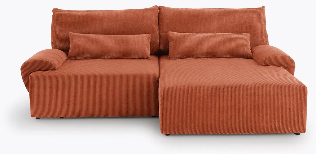 Hoekbank met koffer, ribfluweel, MAONA