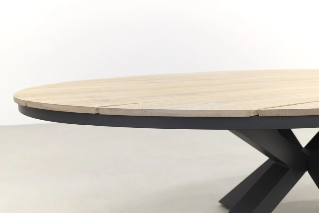 GI Edison ovale houtlook tuintafel 220x115 cm.