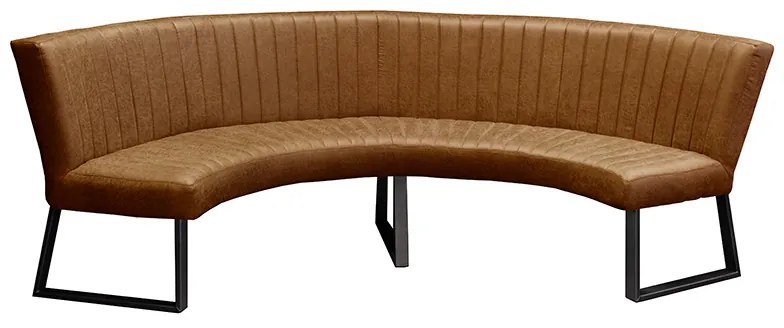 Eetkamerbank - Hengelo - lederlook Missouri cognac 03 - geschikt voor tafel 130 cm