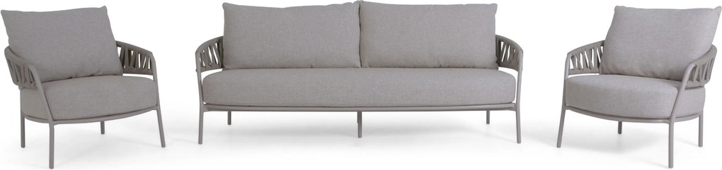 Stoel en Bank Loungeset 5 personen Rope Taupe  4 Seasons Outdoor Calma