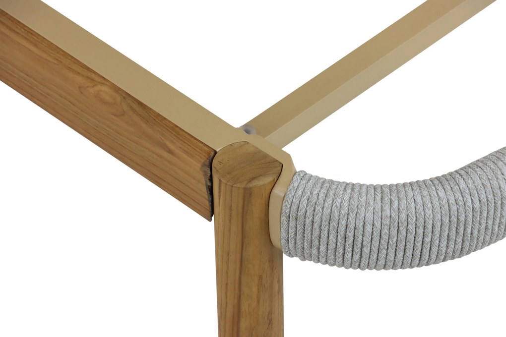 Lifestyle Garden Furniture Bloom Ligbed Aluminium/rope Grijs