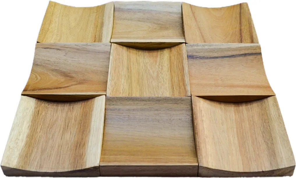 3D Houten Wandpaneel | Timeless Teak | 30×30 cm | Wanddecoratie
