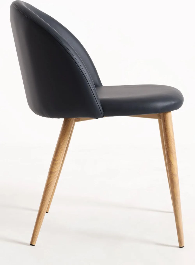 Set 4 Vint Kunstlederen Stoelen