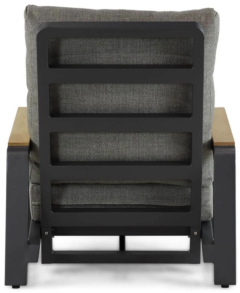 Stoel en Bank Loungeset 5 personen Aluminium/teak Grijs Osmen Manly