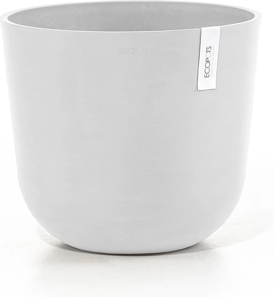 Ecopots bloempot Oslo 35 - Rond - Pure White - Diameter 35 x H30,5 cm