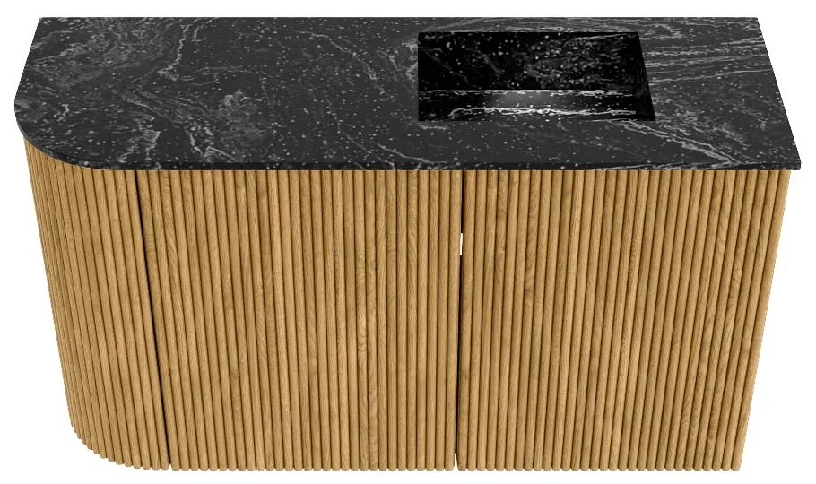 Mondiaz Joya DLux 70cm toiletmeubel ronding links oak met wastafel faye rechts 1 kraangat lava
