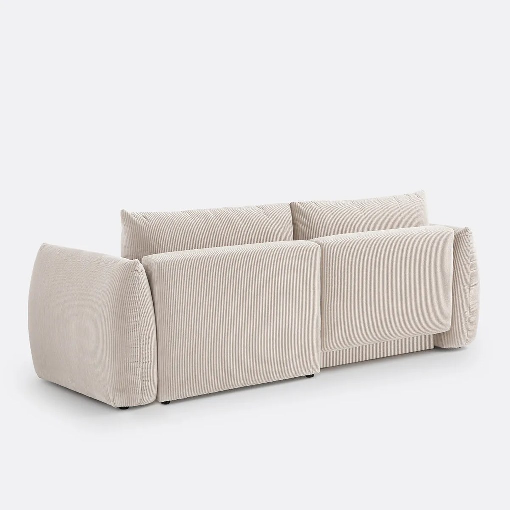 Corduroy hoekslaapbank met koffer, EDITH