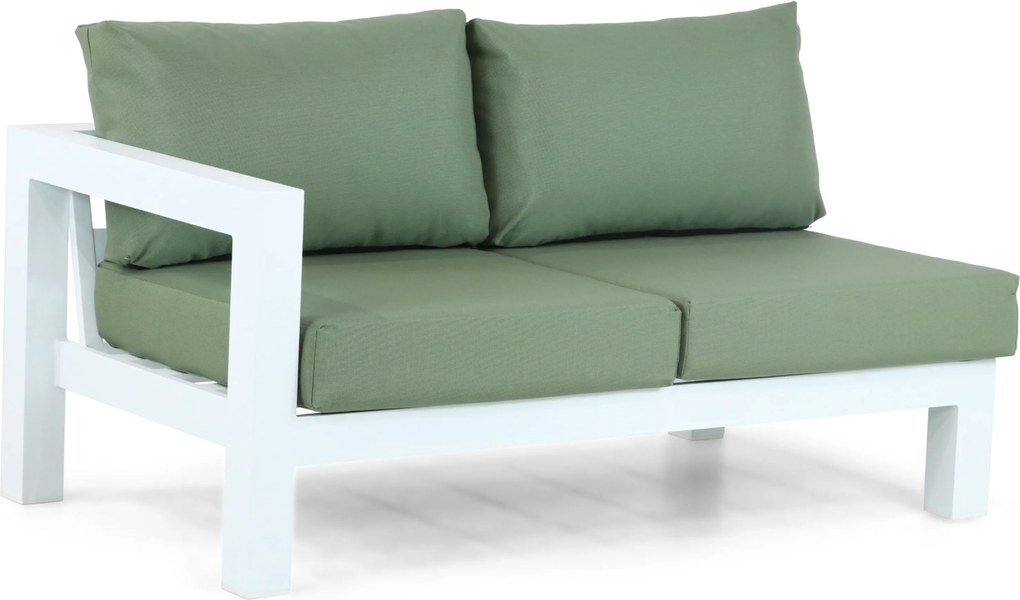 Hoek loungeset 6 personen Aluminium Wit Lifestyle Garden Furniture Luca