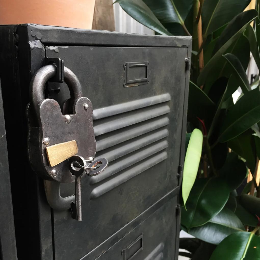 Rootsmann Locker 4 deuren | Zwart met slot