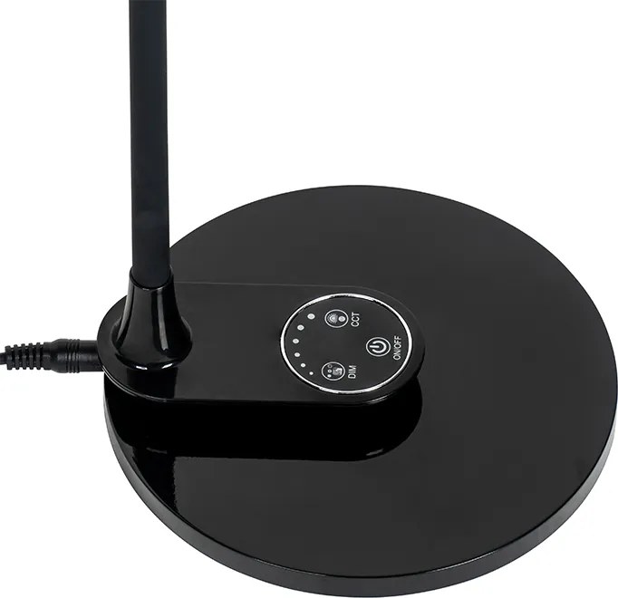 Tafel- en wandlamp zwart incl. LED met touch dimmer- Joni