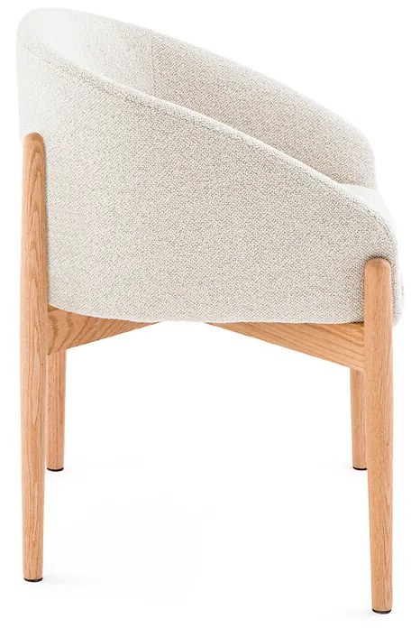 Tafelfauteuil in bouclette Beca