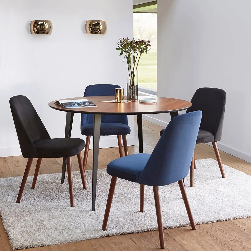 Eettafel, rond, vintage, walnootfineer, WATFORD