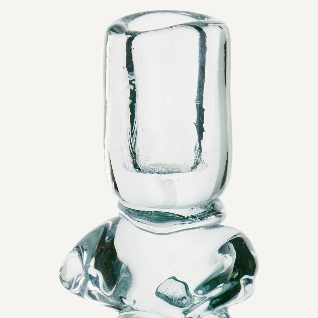 Transparante glazen kandelaar, H29,5 cm, Qimera
