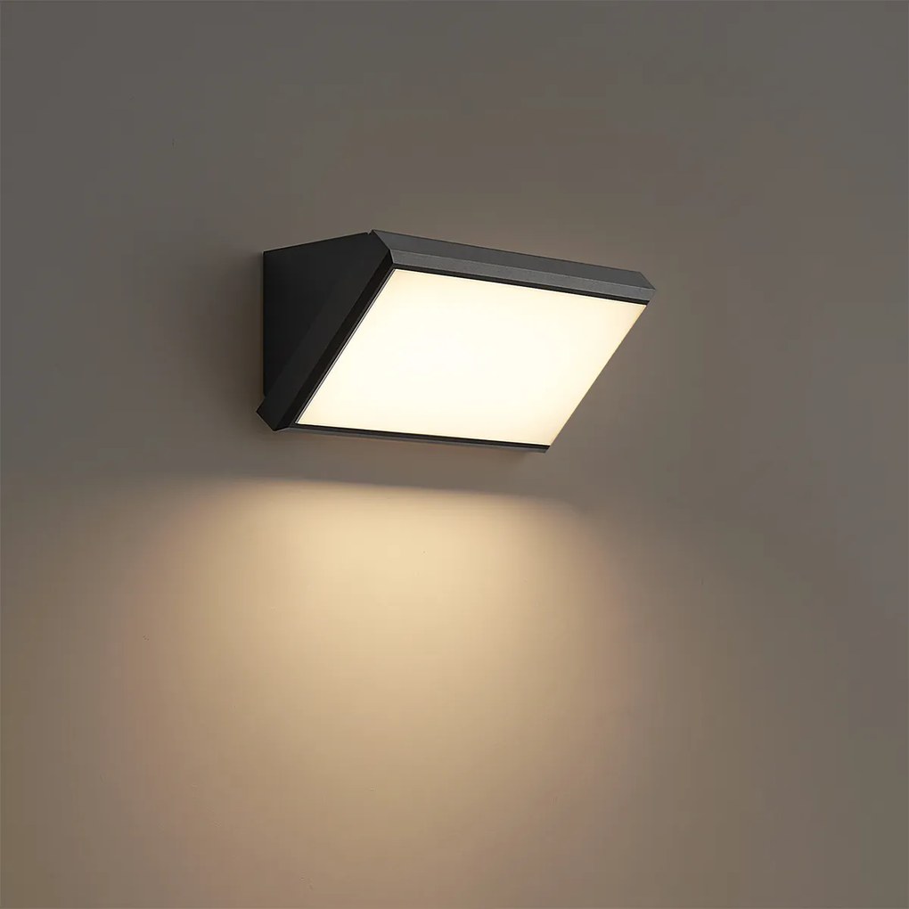 Moderne buiten wandlamp donkergrijs incl. LED IP65 - Marek