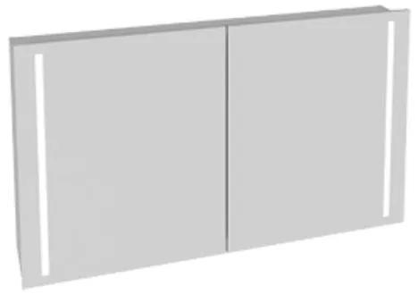 Plieger Mila spiegelkast met 2 deuren en geïntegreerde verticale LED verlichting 120x70x19cm met schakelaar 0920023