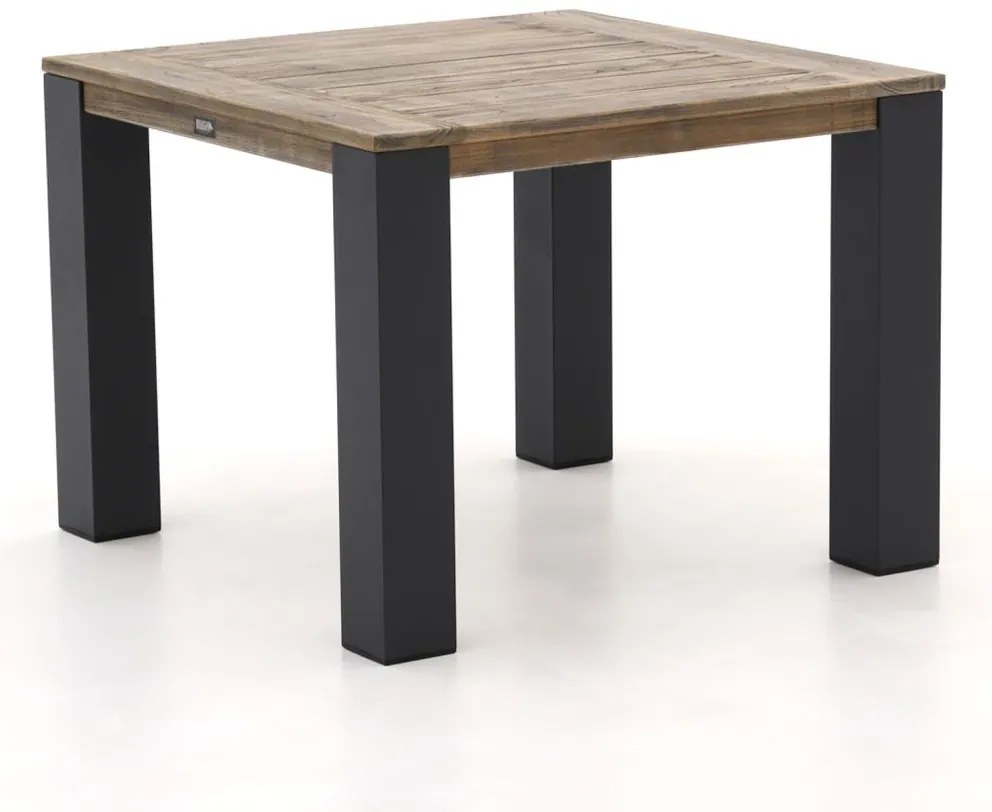 Tuin eettafel ROUGH | Vierkant  | Tuintafel Teakhout | 100x100cm | 4 personen | Kees Smit Tuinmeubelen