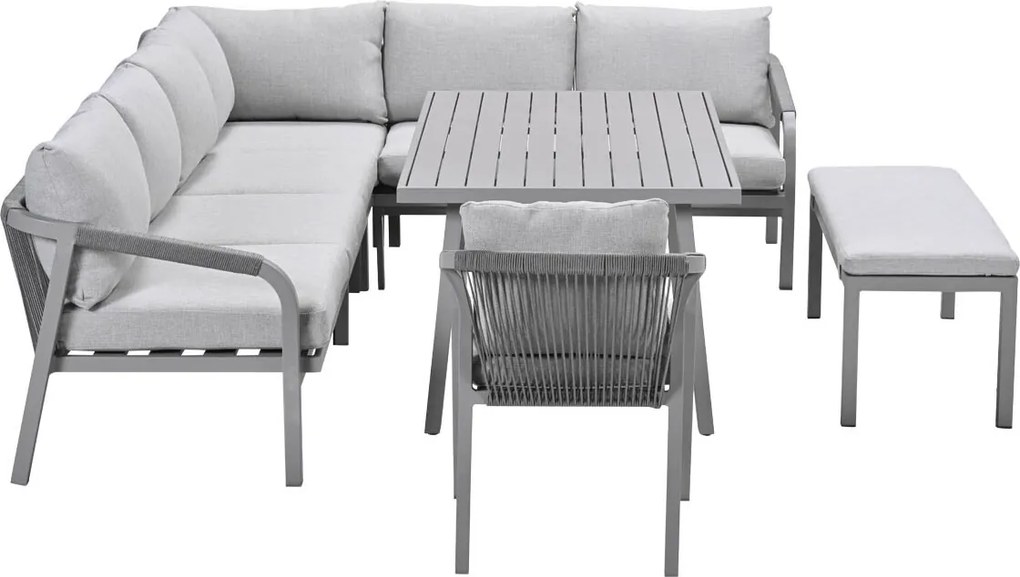 Garden Impressions Tarera lounge dining set 7-delig - taupe