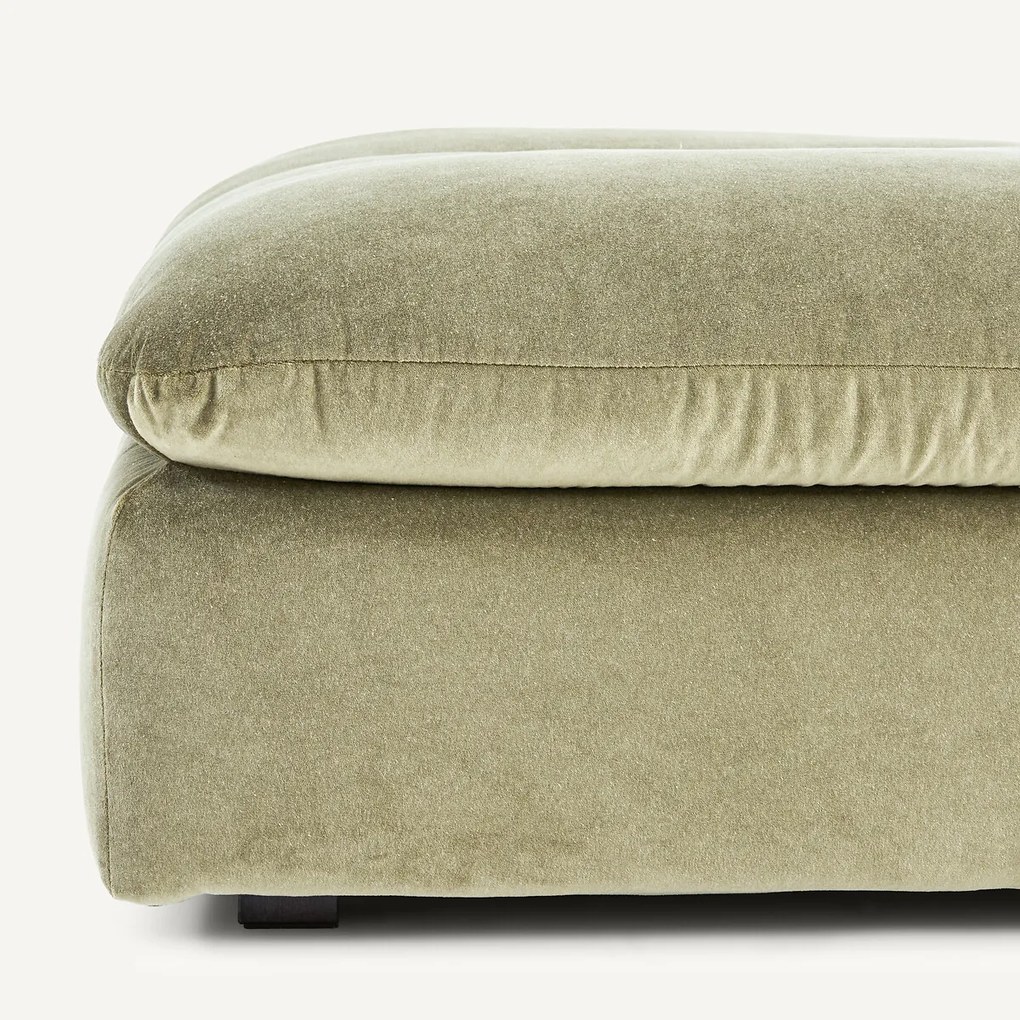 Modulaire voetensteun in linnen fluweel, GIULIANO