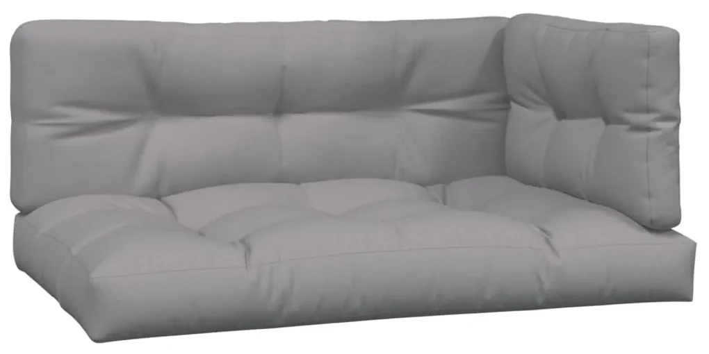 vidaXL Bankkussens pallet 3 st grijs