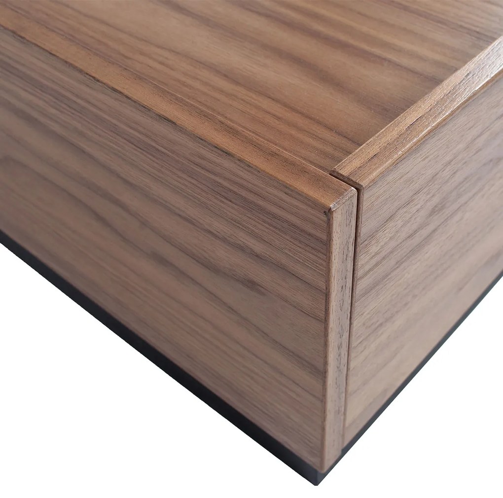 Vtwonen Block Walnut Japandi Salontafel Laag - 135 X 60cm.