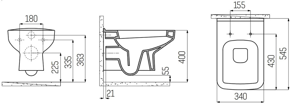 Sanigoods Zev wandcloset met bidetsproeier wit