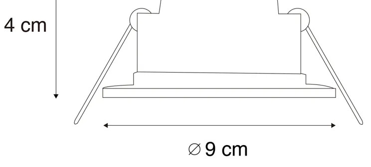 Set van 12 inbouwspots wit incl. LED dim to warm 7W IP65  - Blanca