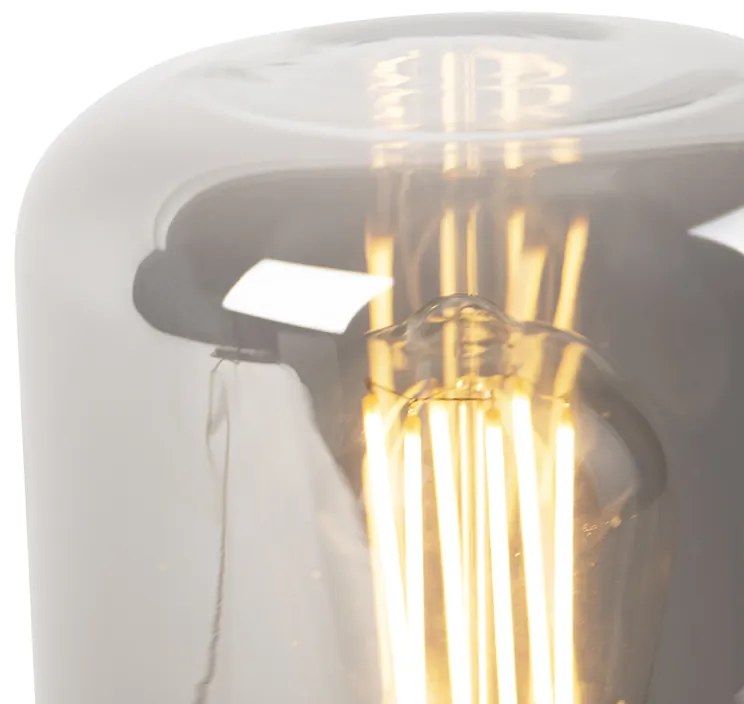 Design messing met smoke glas tafellamp - Bliss Cute Design, Modern E27 cilinder / rond rond Binnenverlichting Lamp