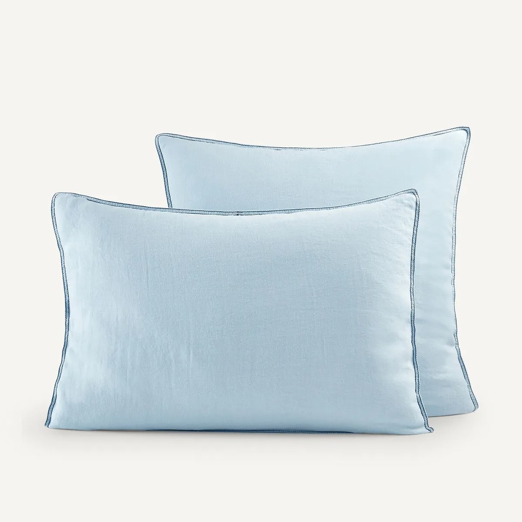 Kussensloop in gewassen hennep, Helm