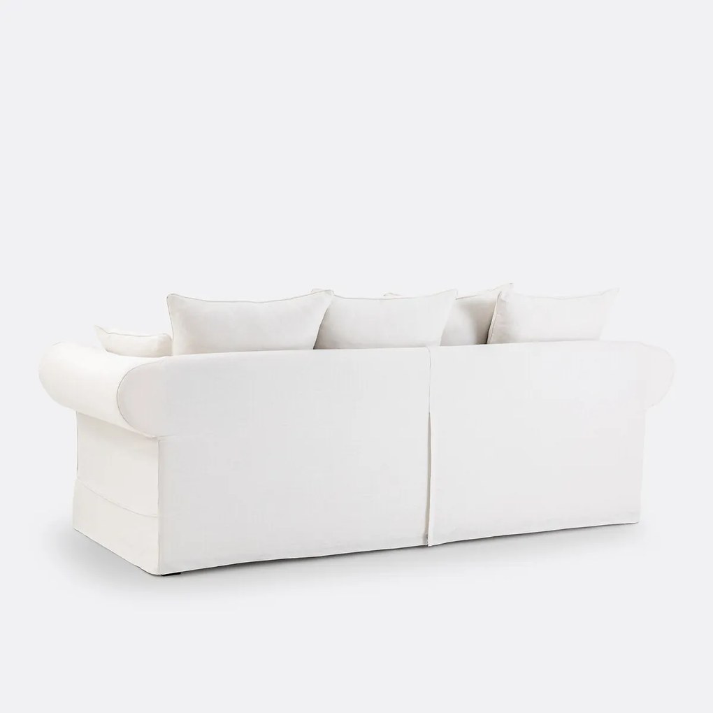 Bank 2-, 3- of 4-zits, afneembare hoes, in dik linnen, superieur comfort, ADELIA