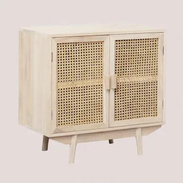 Dressoir 70x40 Cm In Ralik Hout Licht Natuurlijk Hout - Sklum