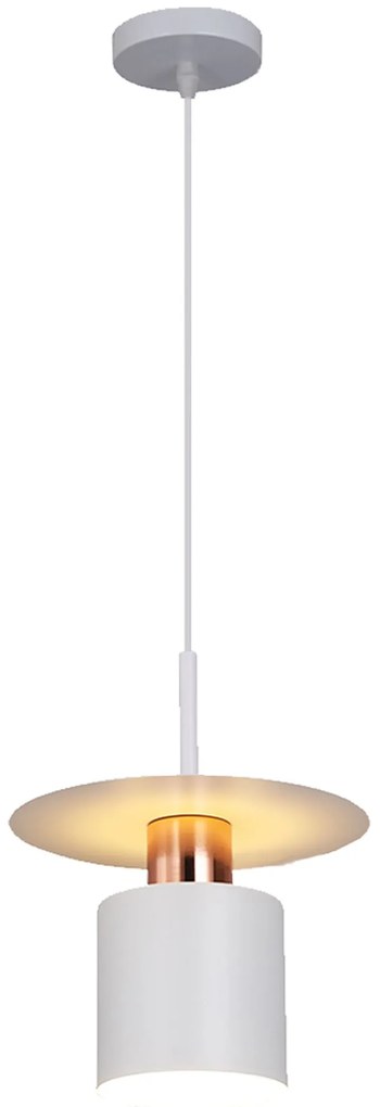 Hanglamp APP1146-1CP Wit Roségoud