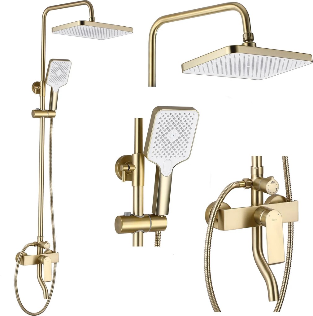 Doucheset REA Hass Gold Brush