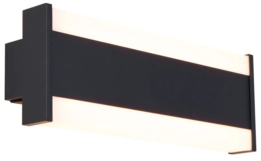 Buitenlamp Moderne wandlamp zwart 30cm incl. LED CCT IP54 - Vanya Modern IP54 Buitenverlichting