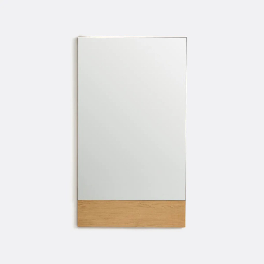 Eiken gefineerde wandspiegel H140 cm, Alvan