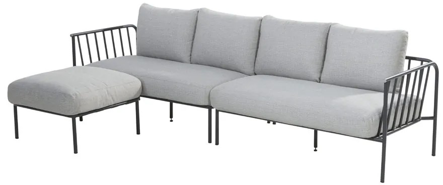 4 Seasons Outdoor Figaro 4-persoons loungebank Tuinbank antraciet weerbestendig