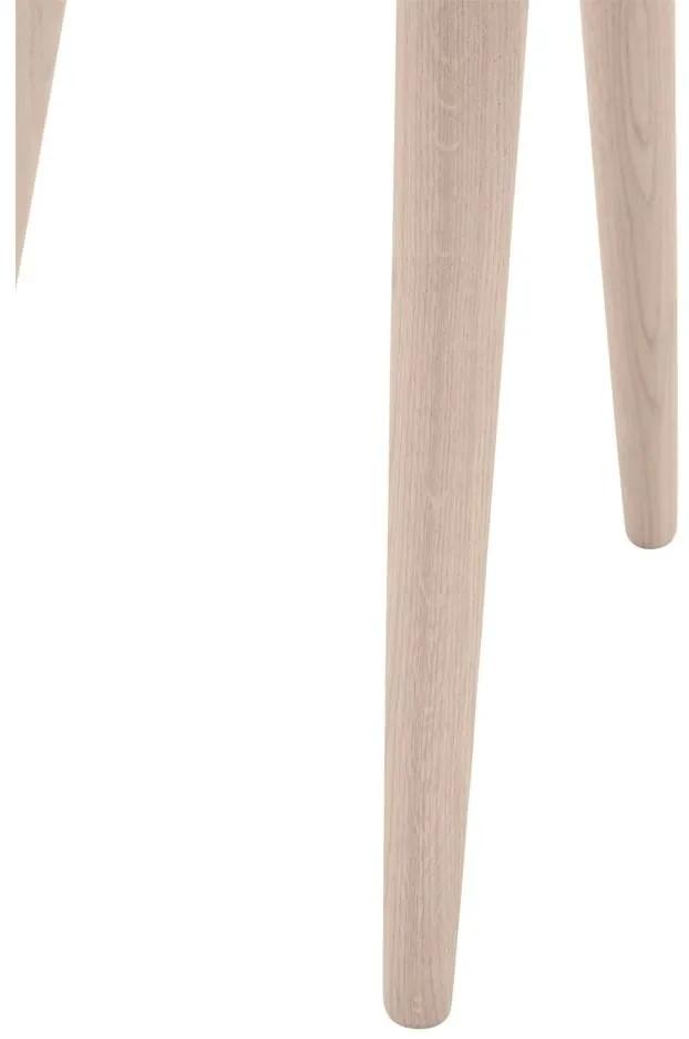 Goossens Hoektafel Bjarte, hout eiken wit, stijlvol landelijk, 50 x 45 x 50 cm