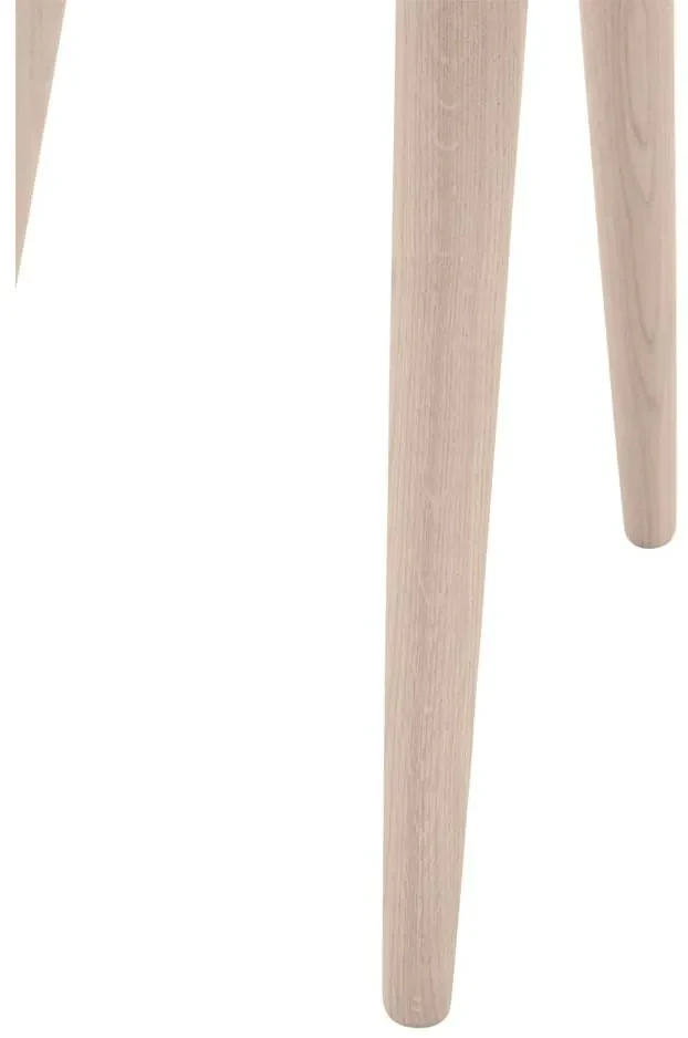 Goossens Hoektafel Bjarte, hout eiken wit, stijlvol landelijk, 50 x 45 x 50 cm