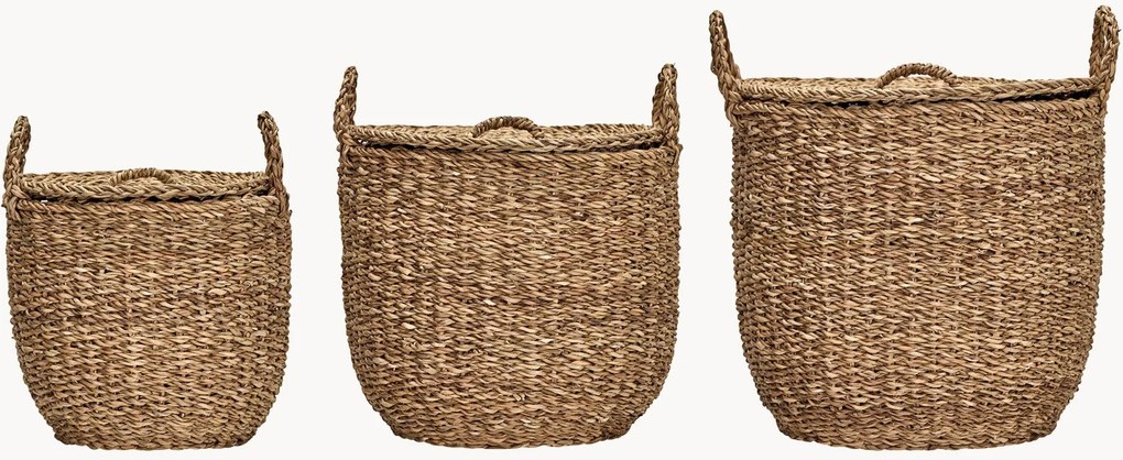 Ronde opbergmanden MK van zeegras, 3-delig