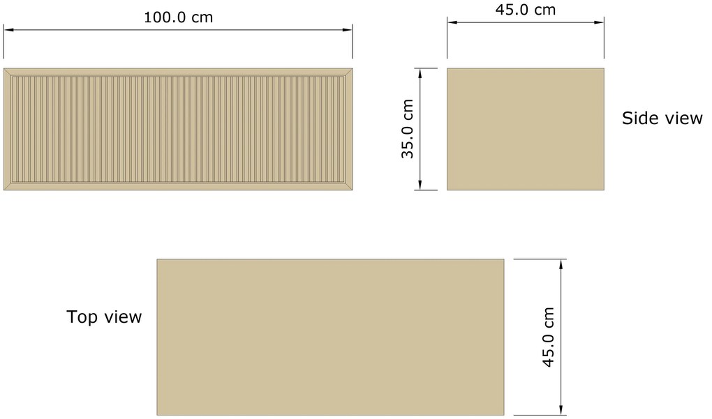 Gliss Design Heronimus badmeubel met ribbelfront 100cm ash grey