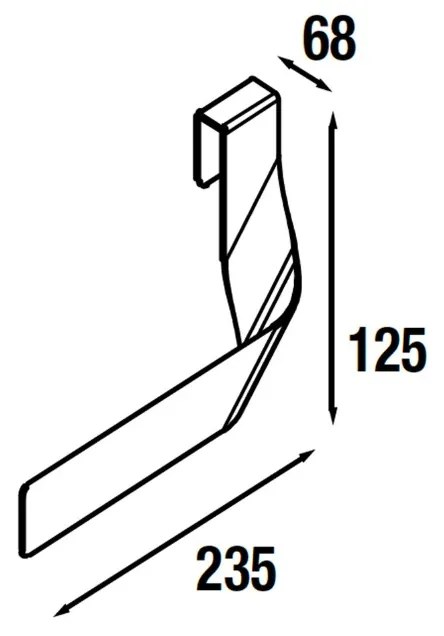 Muebles Jazz handdoekbeugel 23cm voor meubel wit