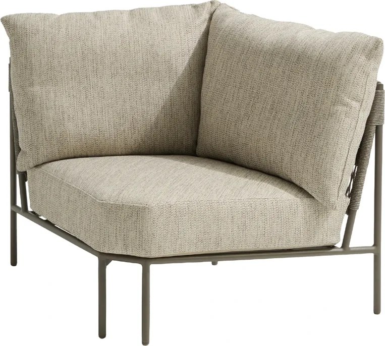 Taste by 4 Seasons Campo hoek-loungebank Terre Loungestoel bruin weerbestendig