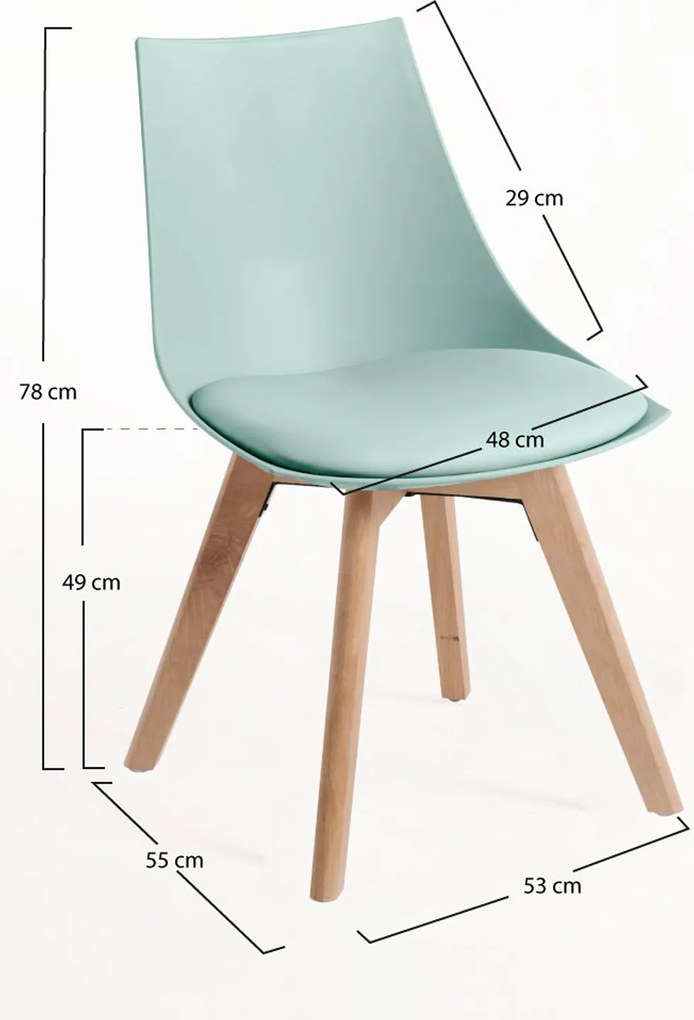 Set 4 Blok Stoelen