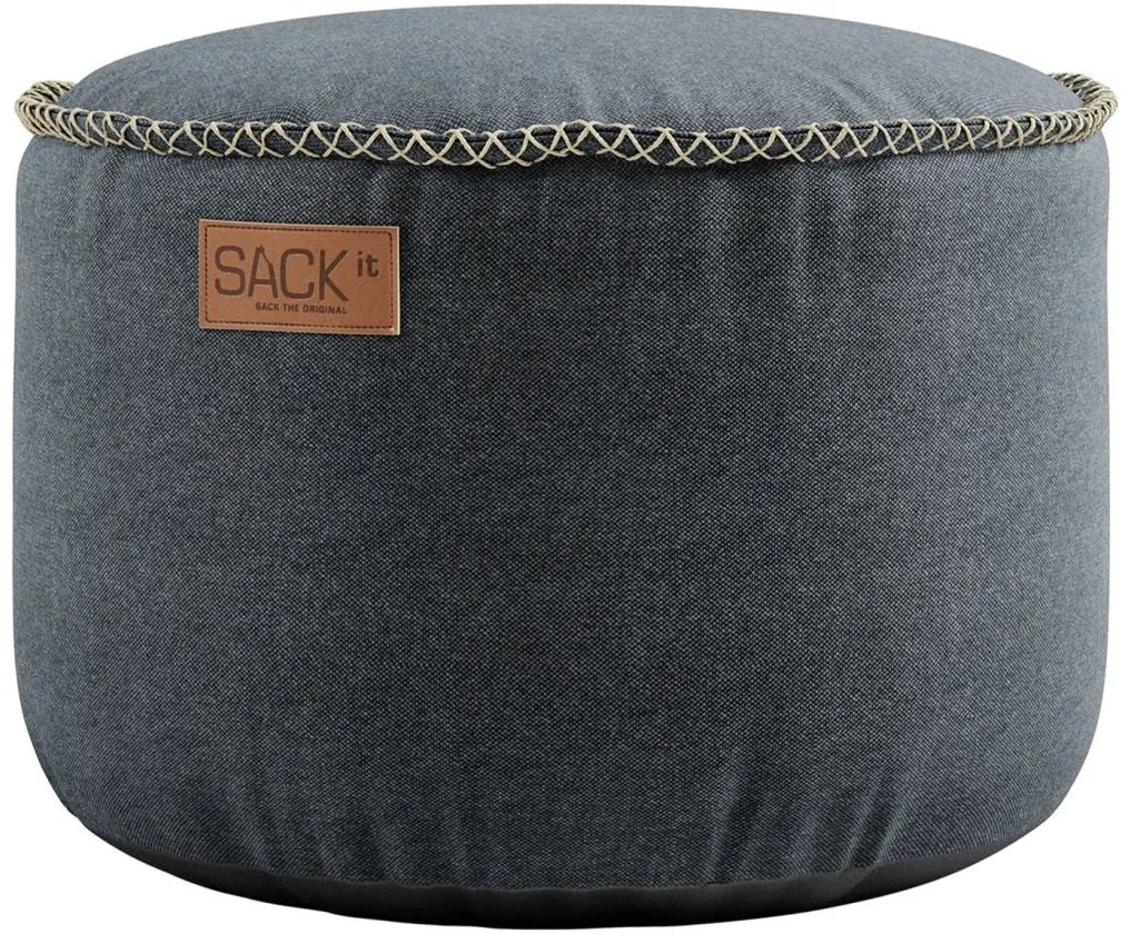 Canvas Lounge Chair & Pouf - Petrol