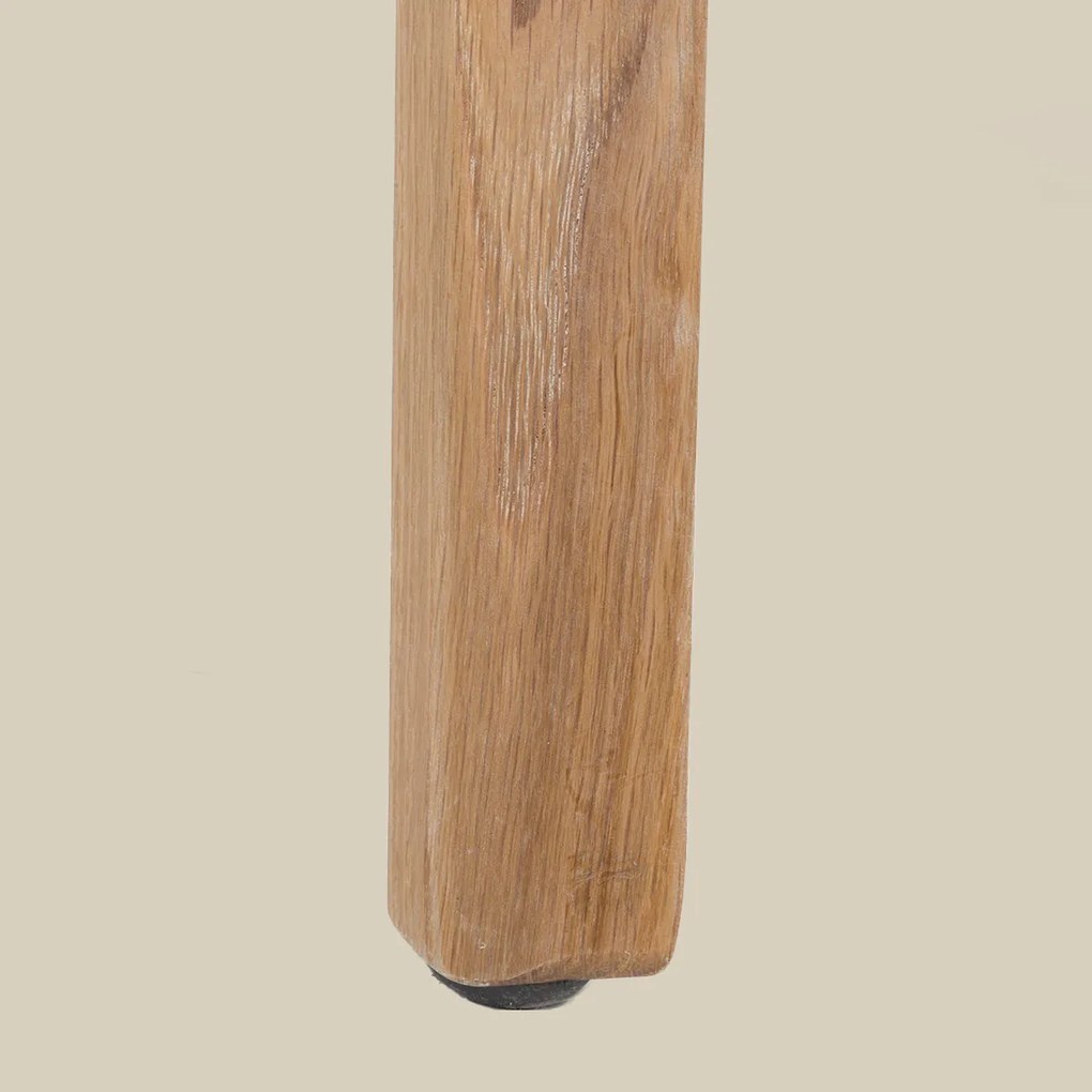 Eiken Eetkamerstoel Met Armleuningen Beige