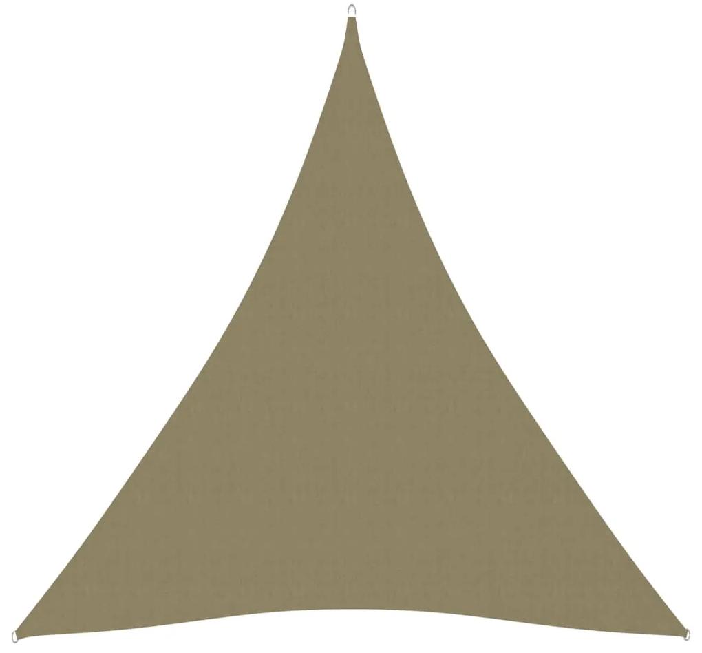 vidaXL Zonnescherm driehoekig 5x7x7 m oxford stof beige