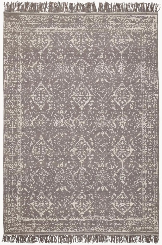 Handgeweven laagpolig wollen vloerkleed Dolzago