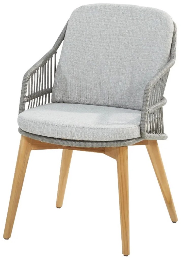 4-Seasons Sempre tuinstoel - Teak/Silver Grey (1 stuk) - OP=OP